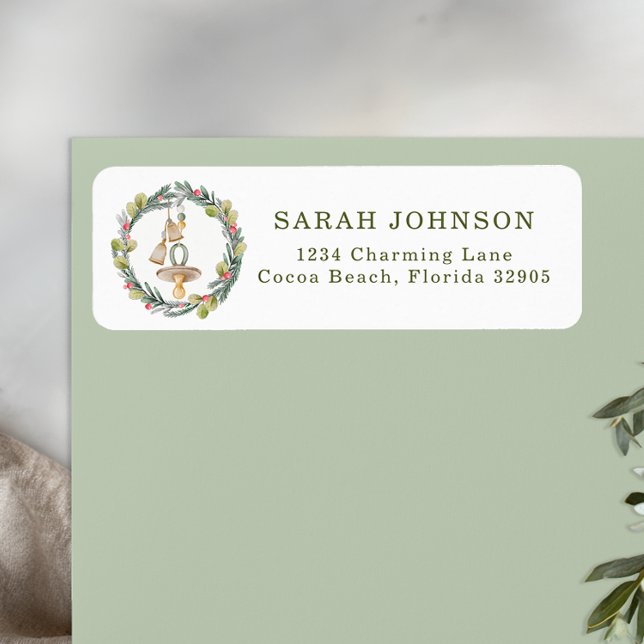 Merry Little Baby Shower Return Address Labels (Return Address Label)