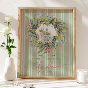 Merry Little Baby Shower Welcome Sign