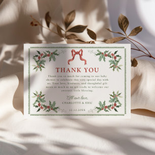 Merry Little Baby Shower Whimsical Frame Thank You Card