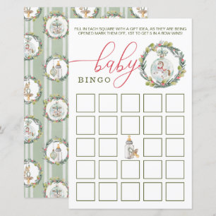Merry Little Baby Shower Winter Baby Bingo Game