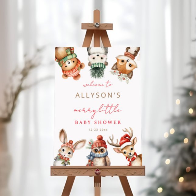 Merry little baby shower woodland welcome sign (Creator Uploaded)