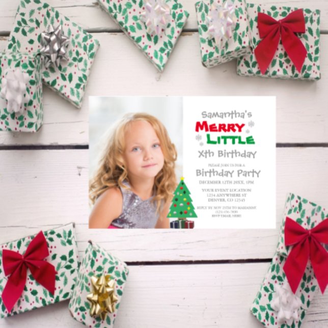 Merry Little Birthday Invitation (Creator Uploaded)