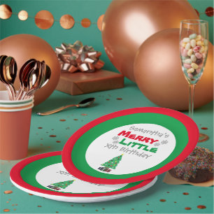 Merry Little Birthday Paper Plates