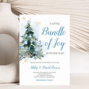 Merry Little Bundle of Joy Baby Shower Invitation