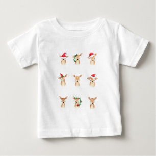 Merry Little Caribou: Watercolor Christmas Baby T-Shirt