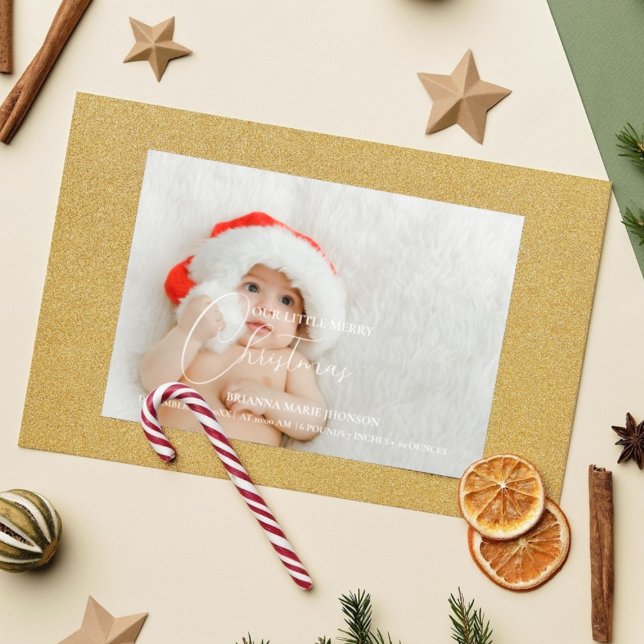 Merry little christmas baby  birth announcement (Creator Uploaded)