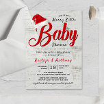 Merry Little Christmas Baby Shower Acrylic Invitations<br><div class="desc">Celebrate in style with these cute and very trendy baby shower acrylic invitations. The design is easy to personalise with your own wording and your family and friends will be thrilled when they receive these fabulous party invites. Matching items can be found in the collection.</div>
