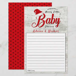 Merry Little Christmas Baby Shower Advice & Wishes