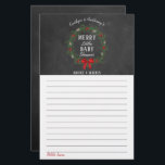 Merry Little Christmas Baby Shower Advice & Wishes<br><div class="desc">These advice cards are perfect for anyone having a baby shower this Christmas time. Simply include these advice cards when you send out your matching invitations, your guests can then fill out the sheet with any advice or wishes they have for mum & baby. These sheets will be a lovely...</div>