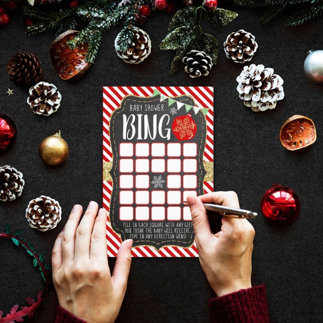Merry Little Christmas Baby Shower Bingo Game (Creator Uploaded)