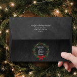 Merry Little Christmas Baby Shower Envelope<br><div class="desc">Celebrate in style with these trendy baby shower envelops. The design is easy to personalise with your own name and return address and your guests will be thrilled when they receive these fabulous envelopes with matching baby shower invitations inside. More baby shower items to match this design can be found...</div>