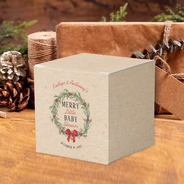 Merry Little Christmas Baby Shower Favour Box (Creator Uploaded)