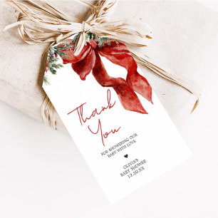 Merry Little Christmas Baby Shower Favour Tags