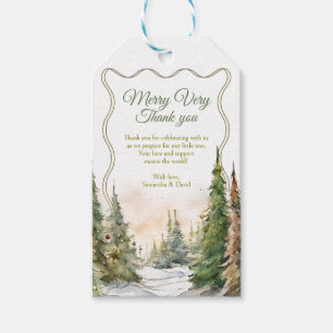 Merry Little Christmas Baby Shower Gift Tag