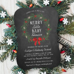 Merry Little Christmas Baby Shower Invitation<br><div class="desc">Celebrate in style with these trendy baby shower invitations. The design is easy to personalise with your own wording and your family and friends will be thrilled when they receive these fabulous party invites.</div>