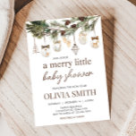 Merry Little Christmas Baby Shower Invitation<br><div class="desc">Welcome your little one with our heartwarming Christmas Baby Shower Invitation Printable. Personalise to share the joy with your loved ones!

BS973</div>