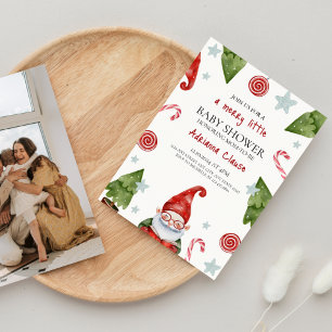 Merry Little Christmas Baby Shower Invitation