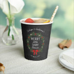 Merry Little Christmas Baby Shower Paper Cups<br><div class="desc">These paper cups are perfect for anyone having a baby shower this Christmas time. This design is easy to personalise with your special event wording and your guests will be thrilled when they see these fabulous paper cups. Matching items can be found in the collection.</div>