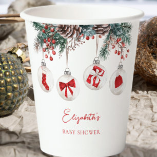 Merry Little Christmas Baby Shower Paper Cups