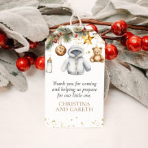 Merry Little Christmas Baby Shower Thank You Favou