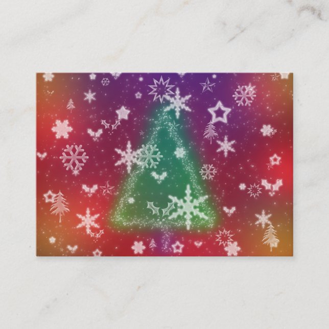 Merry Little Christmas Bookmarks Business Card (Front)