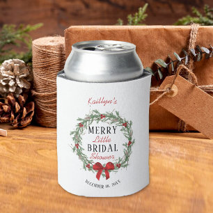 Merry Little Christmas Bridal Shower Can Cooler