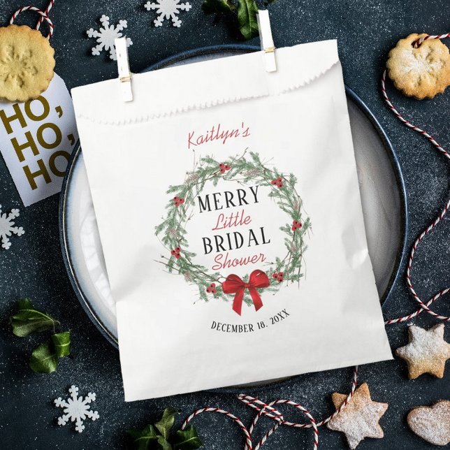 Merry Little Christmas Bridal Shower Favour Bags (Creator Uploaded)