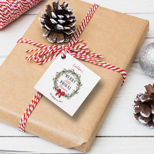 Merry Little Christmas Bridal Shower Favour Tags