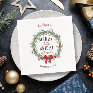 Merry Little Christmas Bridal Shower Napkin