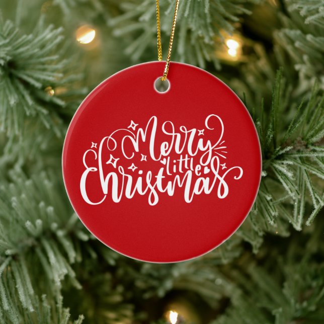 Merry little Christmas Ceramic Tree Decoration (Tree)