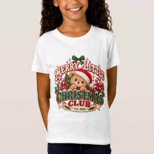 Merry Little Christmas Club Retro Teddy Bear Chris T-Shirt