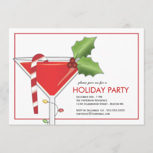 Merry Little Christmas Cocktail Holiday Party Invitation