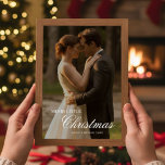 Merry Little Christmas Cosy Couple Greeting Holiday Card<br><div class="desc">Send warm wishes with this heartwarming “Merry Little Christmas” couple card.</div>