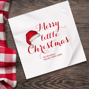 Merry Little Christmas Custom Napkin
