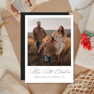 Merry Little Christmas Dark Muted Photo Card
