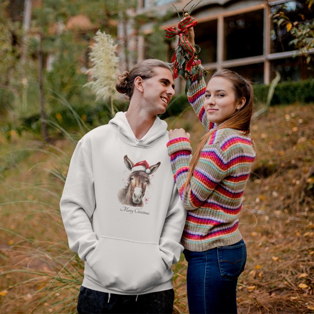 Merry Little Christmas Donkey, custom Hoodie (Creator Uploaded)