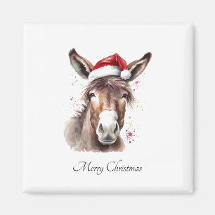 Merry Little Christmas Donkey, custom Magnet