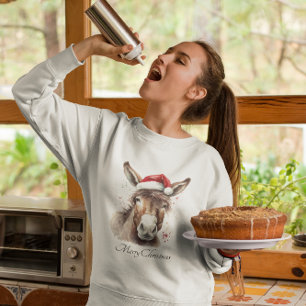 Merry Little Christmas Donkey, custom Sweatshirt