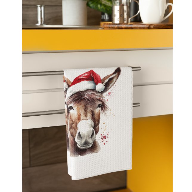 Merry Little Christmas Donkey, custom Tea Towel (Creator Uploaded)