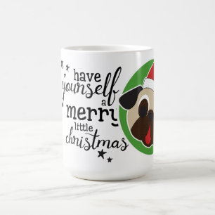 Merry Little Christmas Fawn Santa Coffee Mug