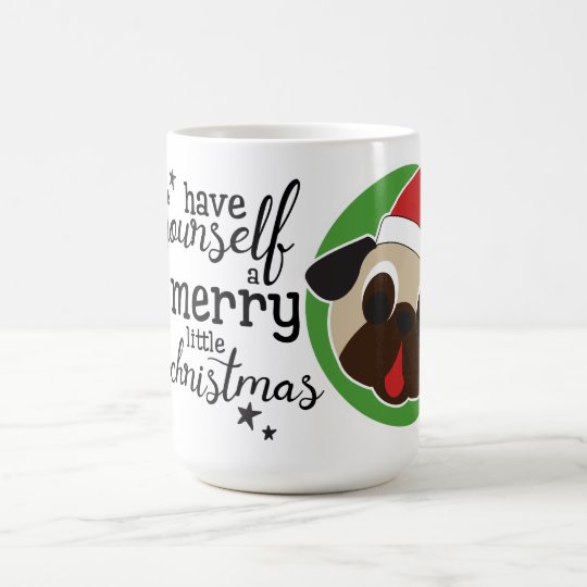 Merry Little Christmas Fawn Santa Coffee Mug