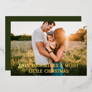 Merry Little Christmas Foil Holiday Card