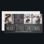 Merry Little Christmas Four Photo Chalkboard Holiday Card<br><div class="desc">Merry Little Christmas Four Photo Chalkboard</div>