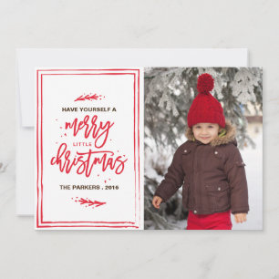 Merry Little Christmas Holiday Photo Card