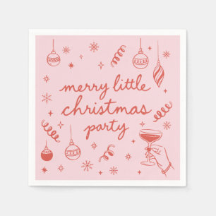 Merry Little Christmas Party Doodle Napkin
