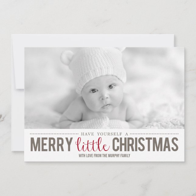 Merry Little Christmas Photo Card (Front)