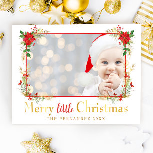 Merry Little Christmas Photo Holiday Card