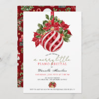 Merry Little Christmas Piano Recital Invitation