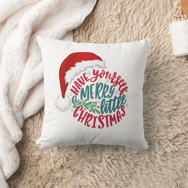 Merry Little Christmas Pillow  (Blanket)