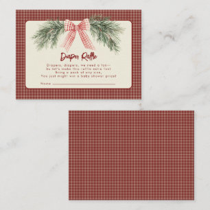 Merry Little Christmas Rustic Baby Shower Enclosure Card